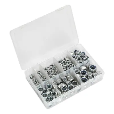 255 Pc Nylon Locknut Assortment - M4 to M16 - Partitioned Storage Box - DIN