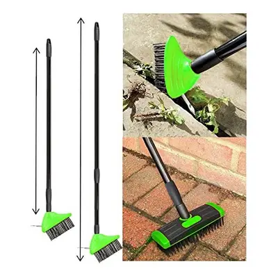 3 in Telescopic Weed Remover Brush Wire Head Paving Decking Clean Scrub Moss Weed Remover Tool W