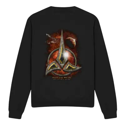 (M, Black) Star Trek Unisex Adult Klingon Crest Sweatshirt