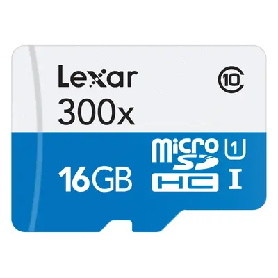 Lexar High-Performance microSDHC 300x 16GB UHS-I/U1 Flash Memory Card - LSDMI16GBBNL300