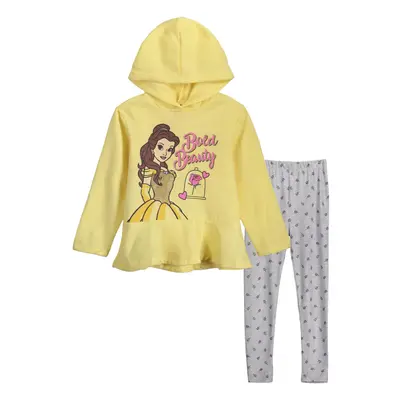 Disney Princess Belle Little Girls Pullover Hoodie and Leggings Outfit