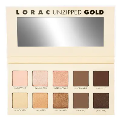 LORAC Unzipped Matte & Glitter Eyeshadow Palette, Gold | Cruelty Free