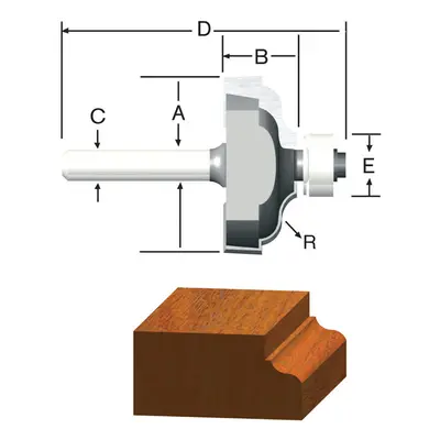 ROUTER BIT 1/4R OGEE (Pack of 1)