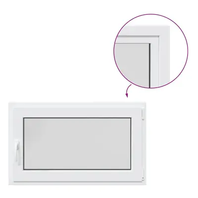 vidaXL Basement Window "RISOR" 100x60 cm Tilt&Turn DIN Right White