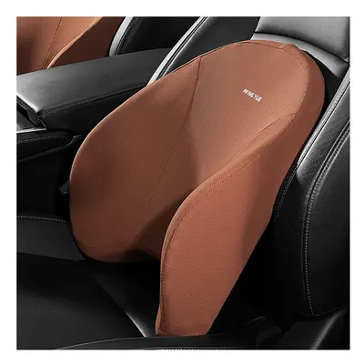 (Brown Lumbar) Car Lumbar Support Headrest Neck Pillow Support Universal Soft Neck Pillows