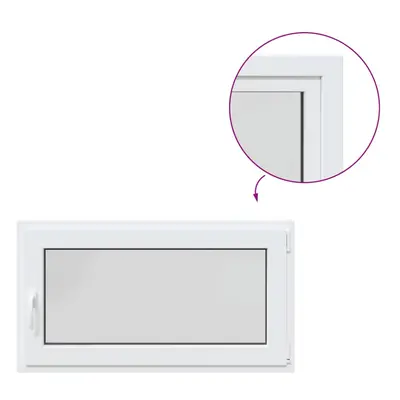 vidaXL Basement Window "RISOR" 110x50 cm Tilt&Turn DIN Right White