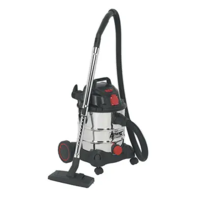 1400W Industrial Wet & Dry Vacuum Cleaner - 20L Steel Drum - Auto Start Feature