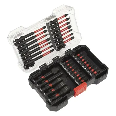 35 Piece Impact Grade Power Tool Bit Set - S2 Steel Bits - Plastic Storage Case