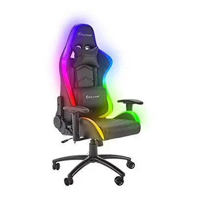 X Rocker Bravo RGB PC Gaming Chair with Neo Motion LED Lighting, Ergonomic High Back Office Chai