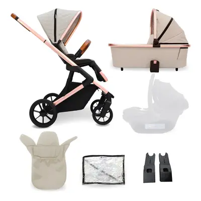 MB500 2-in-1 Pushchair & Carrycot - Rose Gold Stone