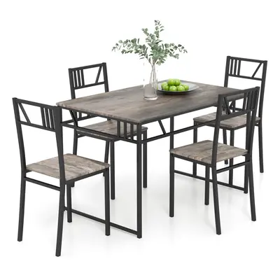 Industrial Dining Table Set of w/ Chairs for Kitchen Dining Room