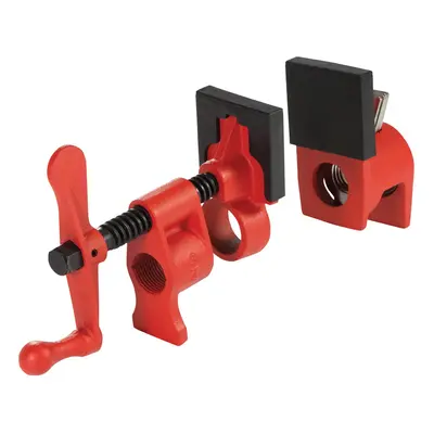 PC34-2 3/4 in. Pipe Clamp Traditional Style High and Wide Base, Red