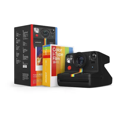 Polaroid Now+ Generation - Camera + Film Bundle (16 Photos Included) - Black - Bluetooth Connect