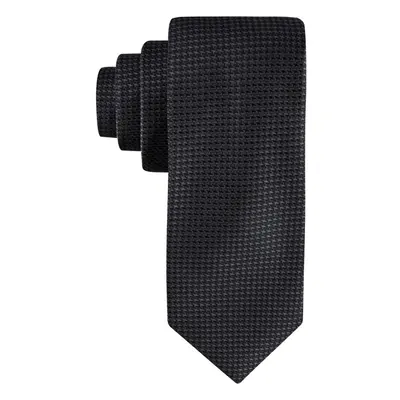 Calvin Klein Men's Black Tie Black Gingham One Size