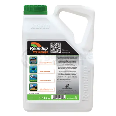 Roundup Pro Vantage Glyphosate Weedkiller x Litre Strong Professional