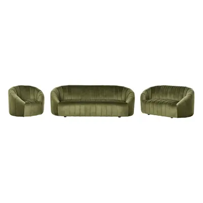 Velvet Living Room Set Dark Green MALUNG