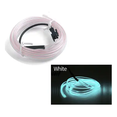 (5M, white) 12V For Audi Q5 A4 A3 A6 Bmw E90 E60 F30 E39 Ambient Light Car Decoration