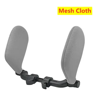 (M Mesh Cloth Gray) Car Seat Headrest Pillow Travel Rest Neck Pillow Support Solution For