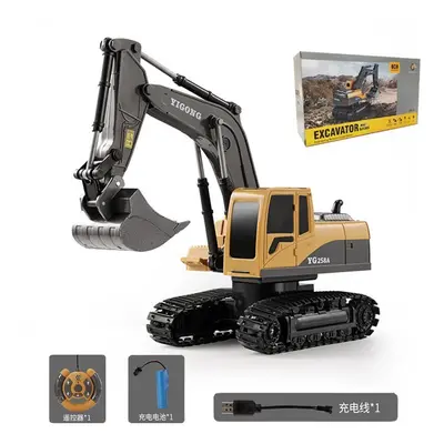 (G) New 2.4g Remote Control Excavator Dump Truck Rc Model Car Toy Professional Alloy Plastic Sim