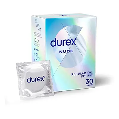 Nude Condoms, Regular Fit, 30s, Extra Thin, Easy On Shape, Secure, Higher Protection, With Silic