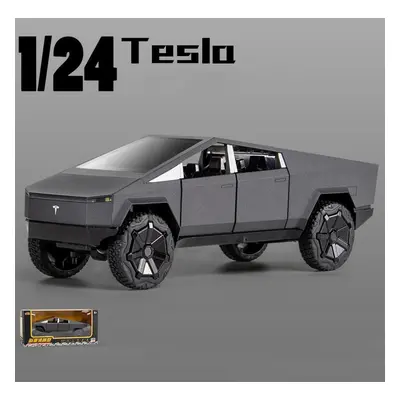 (grey, 23.5x8.5x8.5cm) 1:24 Scale Cybertruck Model Pickup Alloy Car Diecasts Metal Toy Pull Back