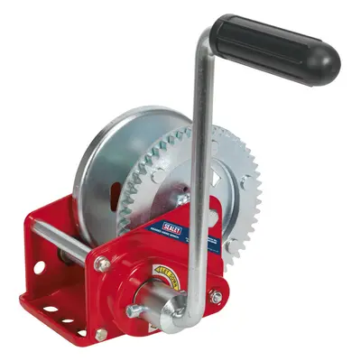 Geared Hand Winch with Automatic Brake - 540kg Capacity - Hardened Steel Gear