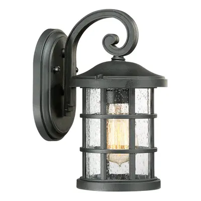 Outdoor IP44 Bulb Wall Light Lantern Earth Black LED E27 60W d02193