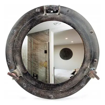 Aluminium Porthole Mirror 38.1 Cm Nautical Wall DÃ©cor