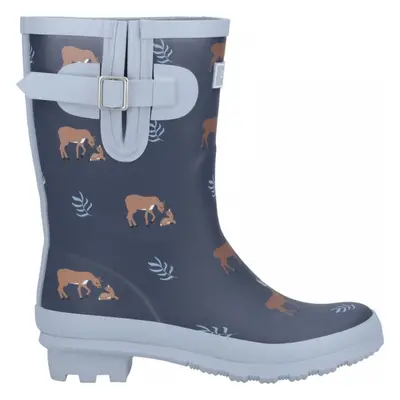 (3 (Adults'), Deers) Woodland Mid Deers Ladies Mid-Calf Patterned Wellies