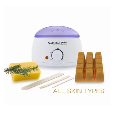 Natural Way Hard Wax: Face & Body Waxing |Hard Wax Warmer Kit