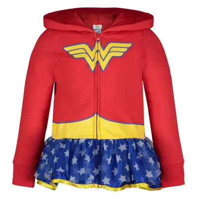 Warner Bros. Justice League Wonder Woman Little Girls Zip Up Costume Hoodie Red