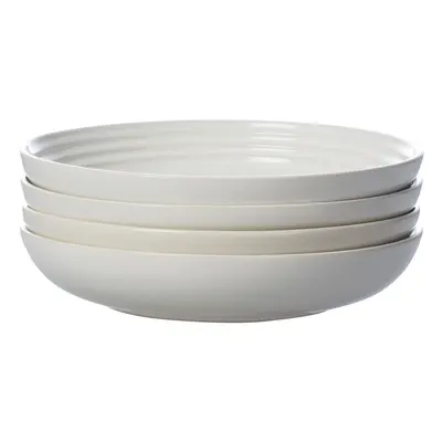 Le Creuset Stoneware Pasta Bowls White 9.75"" Set of