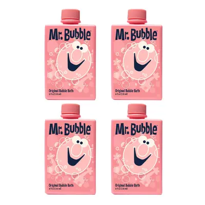 Mr. Bubble Original Bubble Bath, Bubblegum Scent, oz Retro Bottle, 4-Pack