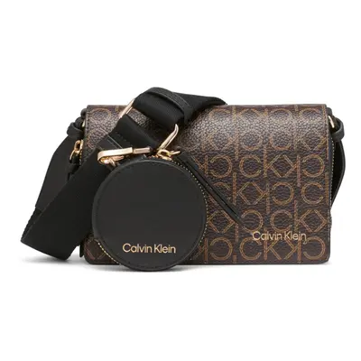 Calvin Klein Millie Triple Compartment Camera Bag Crossbody BrownKhakiBlack