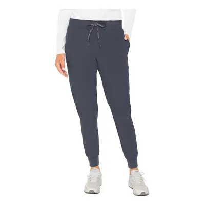 Med couture Womens Peaches collection Seamed Jogger Scrub Pant Pewter