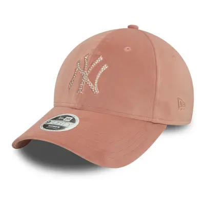 New York Yankees Womens Velour Diamante Pastel Pink 9FORTY Adjustable Cap