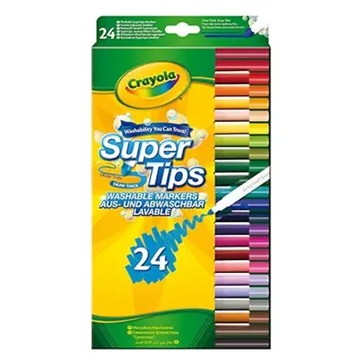 CRAYOLA SuperTips Washable Markers Assorted Colours(Pack of Premium Felt Tip Pens That Can Easil