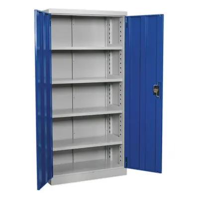 1800mm Double Door Industrial Cabinet - x Shelves - Reinforced Steel Doors