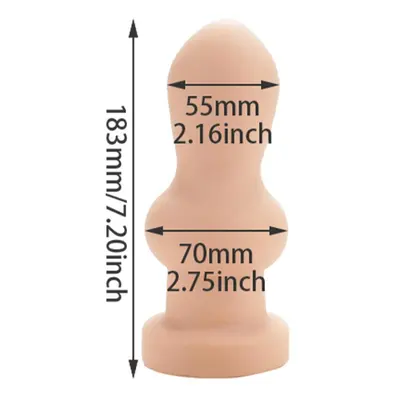 (PX264-Flesh) Anal Plug Sex Shop Big Butt Plug With Powerful Sucker Female Masturbation Tool Ana