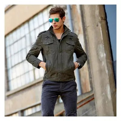 (army green, 6XL) European And American Fashion Big Size Men&apos;s Winter Jacket Jacket Denim M