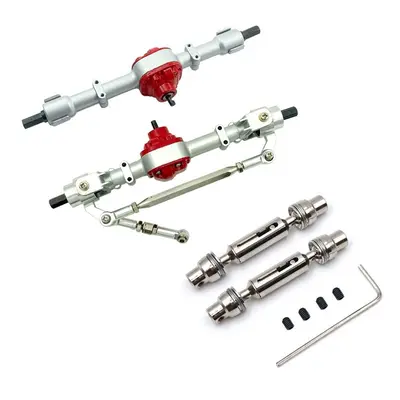 (Silver A) Metal Gear Front And Rear Axle Set With Drive Shaft Suitable For 1/12 Remote Control 