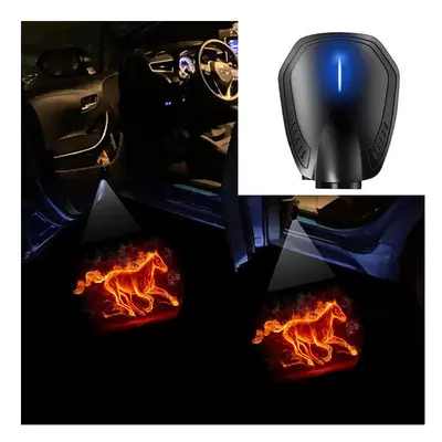 (2 Pcs, M) Car Door USB Charging LED Wireless Welcome Light Laser Projector Logo