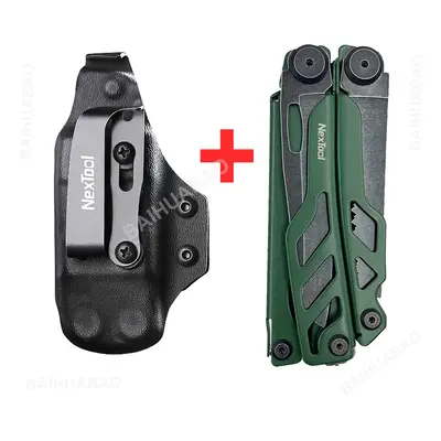 (Green set) Nextool Flagship Pro in Multitool with Kydex Sheath Folding Pliers Portable Pocket M