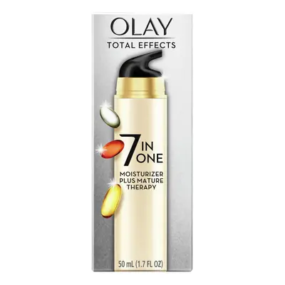 Olay Total Effects 7-In-1 Face Moisturizer Plus Mature Therapy, Beige, 1.7 Fl Oz