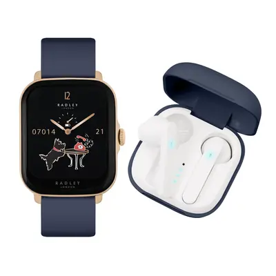 Radley Series Smart Ink Rectangle Calling Watch with True Wireless Earphones RYS20-2156-TWS