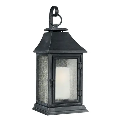 Outdoor IP44 Wall Light Dark Weathered Zinc LED E27 75W d00955