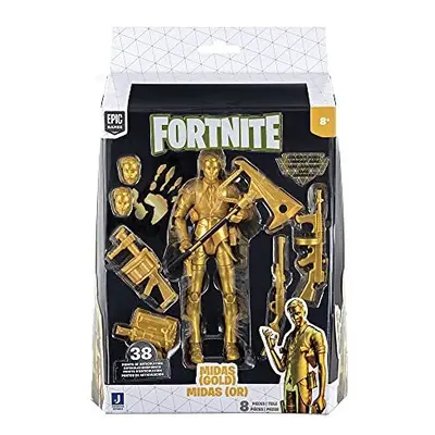 Fortnite Legendary Series Midas Gold, 6-inch Highly Detailed Figure with All Gold Harvesting Too