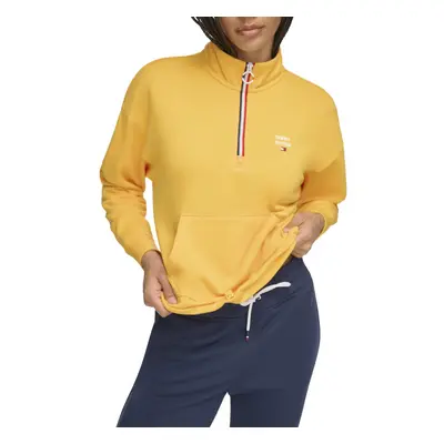 Tommy Hilfiger Women's Soft French Terry Quarter Zip Honey