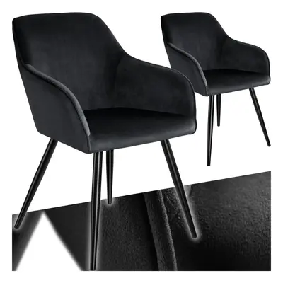 (black, Set of 2) Dining Chair Accent Bedroom Furniture Velvet Armchair Living Room Chairs Set