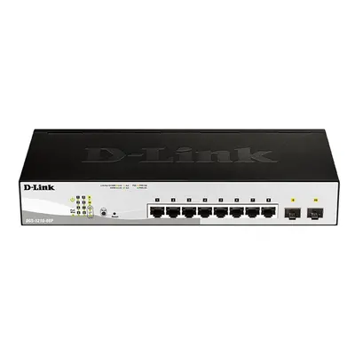 D-Link DGS-1210-08P Managed L2 Gigabit Ethernet (10/100/1000) Power over Ethernet (PoE) Black